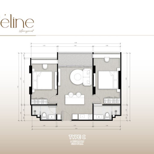 Celine, 2 Bedroom - 63 m²